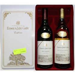 TWO 750ML ERNEST& JULIO GALLO RED & WHITE WINE