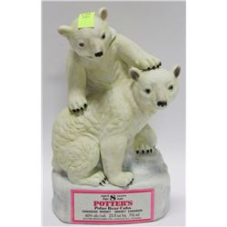POLAR BEAR CUBS CANADIAN WHISKEY DECANTER 40%