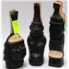 Image 1 : THREE MINI MEXICAN INCA DISCO LIQUOR DECANTERS