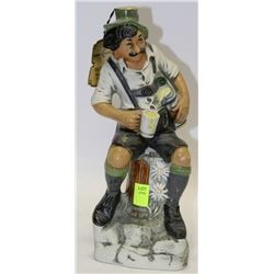 1973 HAND PAINTED ITALIAN DECANTER