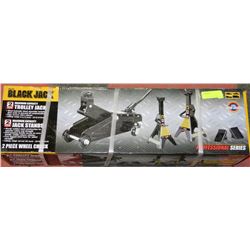 BLACK JACK FLOOR JACK WITH 2 JACK STANDS
