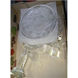 FLAT OF CRYSTAL INCLUDING CLAIRE DE LUNE CANDLE