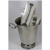 Image 1 : STAINLESS STEEL ICE BUCKET WITH SILVERWARE