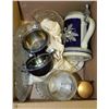 Image 1 : BOX OF 2 COLLECTOR STEINS,CRYSTAL AND MORE