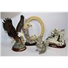 Image 1 : FLAT OF 3 STATUES INCLUDING EAGLE FROM NATELIA