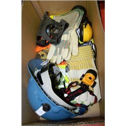 BOX OF WORKWEAR - HI-VIS VEST,