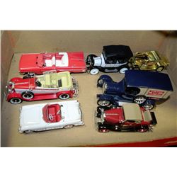 FLAT WITH 7 COLLECTIBLE CARS INCLUDING DIECAST