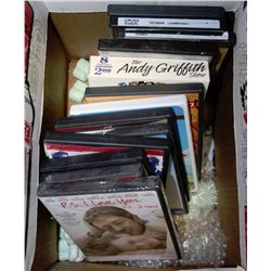 BOX OF ASSORTED NEW & USED DVD'S