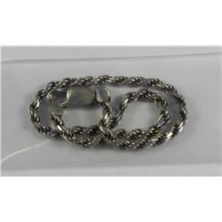 ITALY .925 SILVER HEAVY ROPE BRACELET - 8"