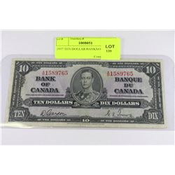 1937 TEN DOLLAR BANKNOTE