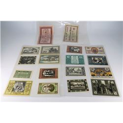 COLLECTION OF GERMAN CURRENCY IN 3 PLASTIC SLEEVES