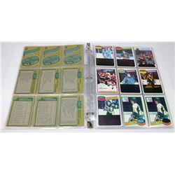 BINDER OF VINTAGE HOCKEY CARDS:LAFLEUR,DIONE,BOSSY