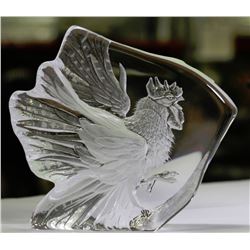 MATS JONASSON SWEDEN CRYSTAL FIGHTING COCK