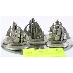 COLLECTION OF PEWTER FIGURINES ON CHOICE