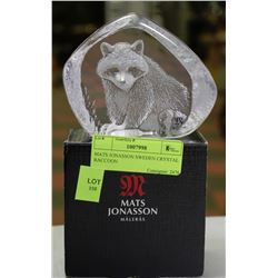 MATS JONASSON SWEDEN CRYSTAL RACCOON