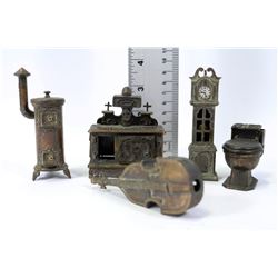 LOT OF 5 VINTAGE CAST PENCIL SHARPENERS