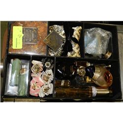 BOX OF ASST PERFUMES INCLUDING MINIATURE POISON,