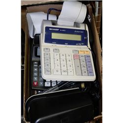 BOX WITH IP OFFICE PHONE,2 ELECTRONIC CALCULATORS,