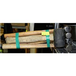 LOT OF BALL PEEN HAMMERS WITH MALLET