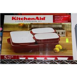 KITCHEN AID 5 PIECE STONEWARE SET