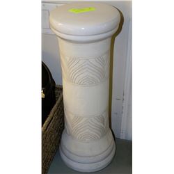 LARGE WHITE PLANT CERAMIC PILLAR