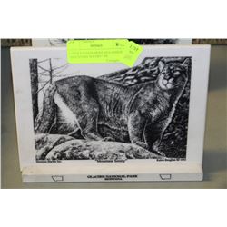 LASER ETCHED MONTANA MARBLE "MOUNTAIN SENTRY" BY