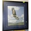Image 1 : LARGE EAGLE MATTED AND FRAMED PRINT BY TELANDER