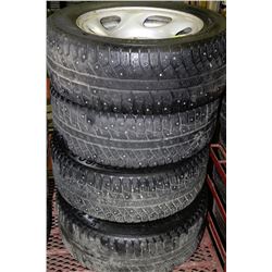 4 CONTINENTAL WINTER STUDDED TIRES 225/60R/16