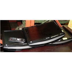 LOT OF THREE SHARP LCD MONITORS WITH TWO REMOTES