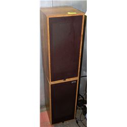 PAIR OF ESTATE BRAUN WOOD SPEAKERS