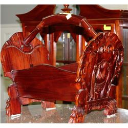 CARVED MAGAZINE RACK