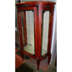 WOOD ESTATE DISPLAY SHELF WITH ACCENTS