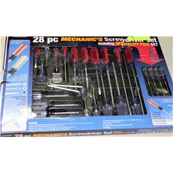 28PC MECHANICS SCREWDRIVER SET NEW IN BOX