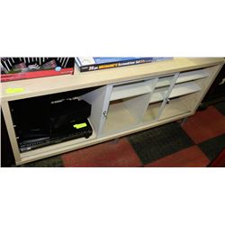 TV STAND WITH GLASS SLIDING DOORS