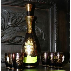 ESTATE PURPLE GLASS 7 PCS DECANTER SET