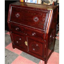 DROP FRONT MAHOGANY DESK