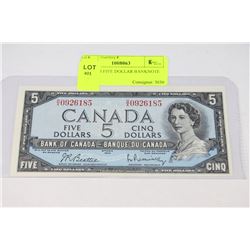 UNC 1954 FIVE DOLLAR BANKNOTE