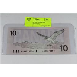 SCARCE 1986 ADX PREFIX $10 REPLACEMENT NOTE