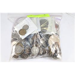LARGE BAG OF ASSORTED COINS FROM ESTATE INCLUDING