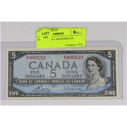 1954 FIVE DOLLAR BANKNOTE