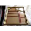 Image 1 : BLACK AND GOLD TONE FRAMED MIRROR