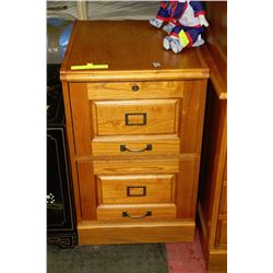 2 DRAWER WOODEN FILING CABINET