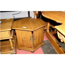 ESTATE MAPLE PENTAGON END TABLE ON CHOICE