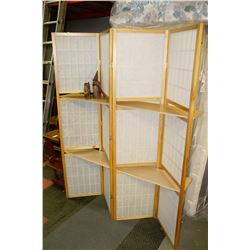 RICE PAPER STYLE ROOM DIVIDER & SHELVING UNIT