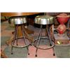 Image 1 : PAIR OF STAINLESS STEEL SHOP STOOLS