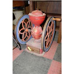 ESTATE ANTIQUE CAST IRON COFFEE GRINDER
