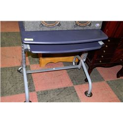 BLUE AND GREY OFFICE DESK