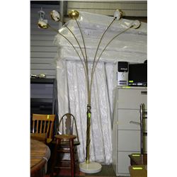 MARBLE & BRASS 5 HEAD FLOOR LAMP