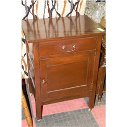 WOOD 1 DRAWER 1 DOOR NIGHT STAND