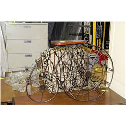 ESTATE WOOD AND METAL BIKE PLANT STAND